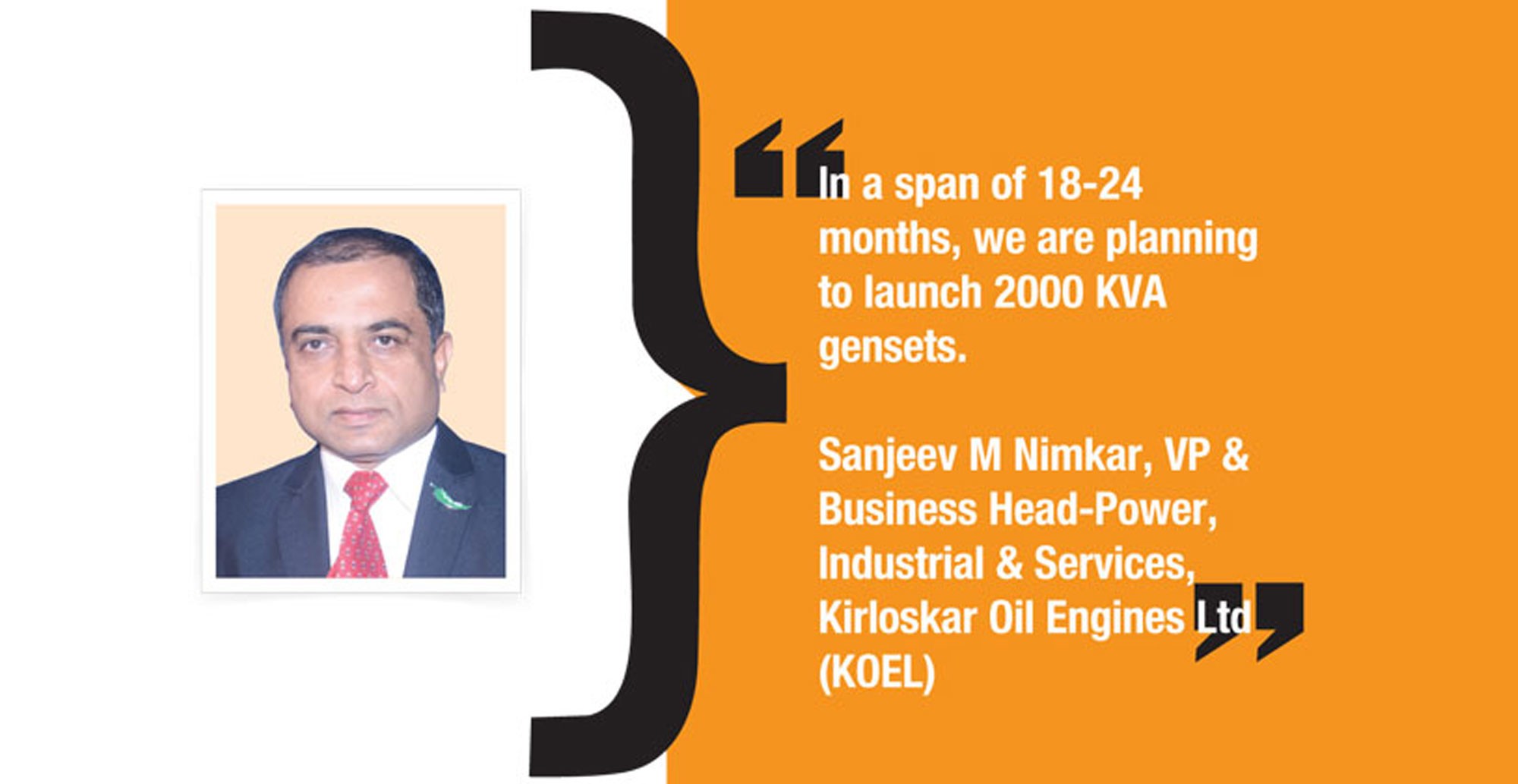 KOEL to develop 2000 KVA gensets