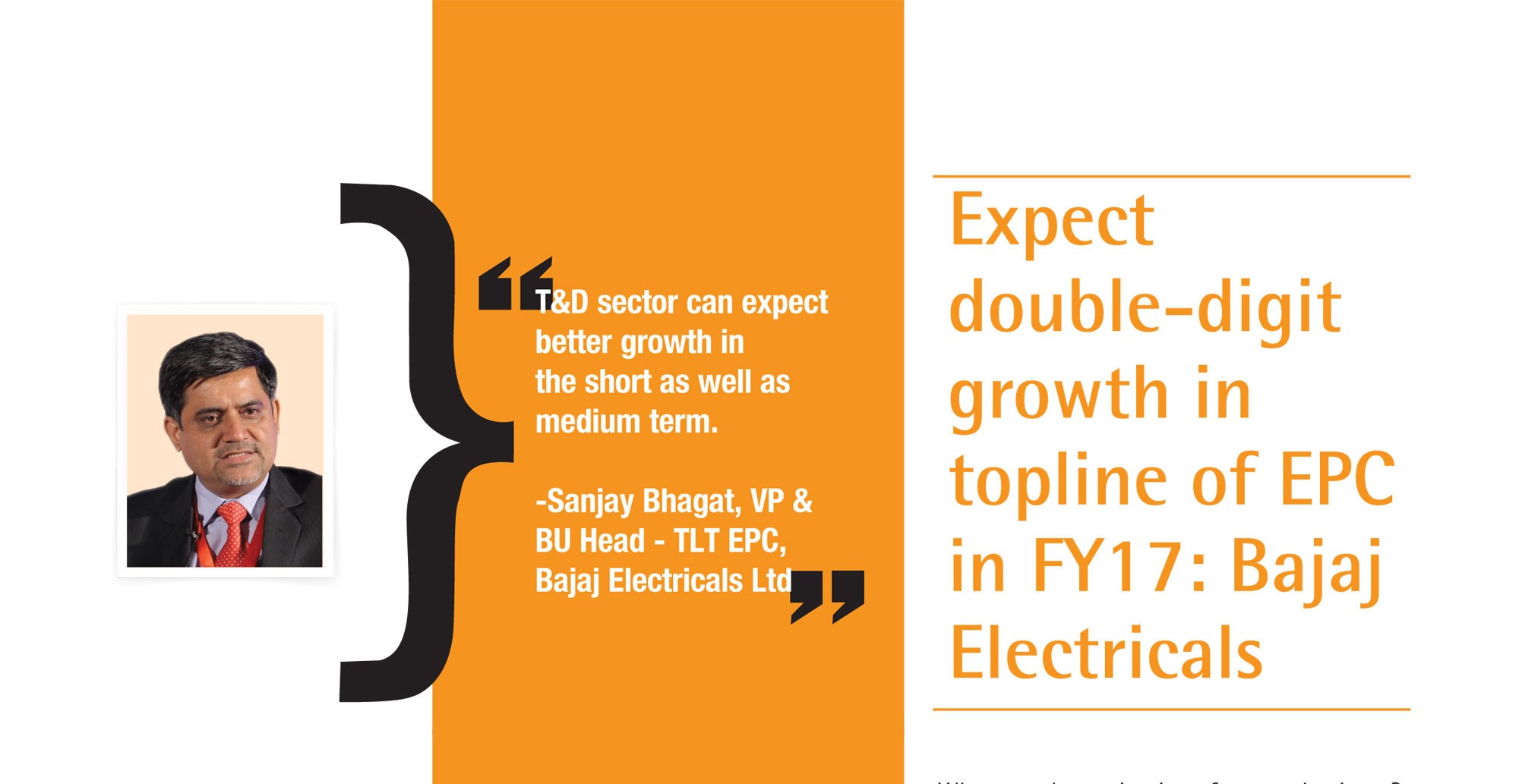 Expect double-digit growth in topline of EPC in FY17: Bajaj Electricals