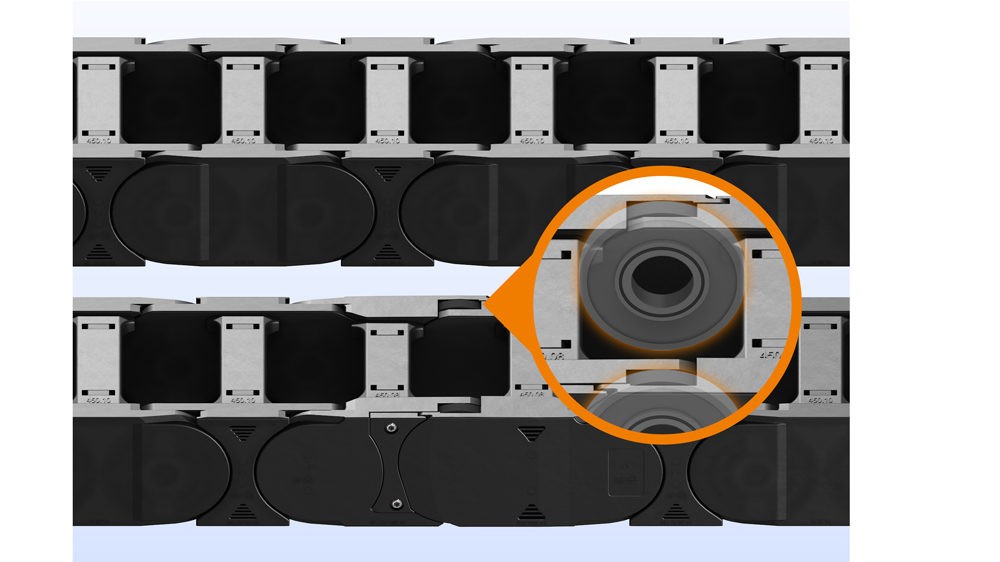 Now gliding or rolling e-chain travel – E4.1 modular system from igus expanded again