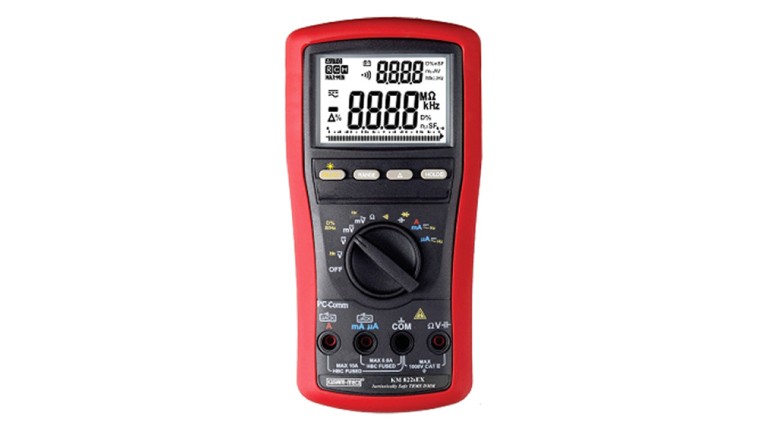 Intrinsically safe True RMS digital multimeter with PC interface