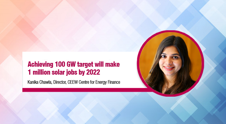 Achieving 100 GW target will make 1 million solar jobs by 2022