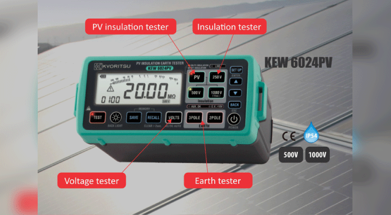 Kyoritsu 6024PV: for PV insulation testing