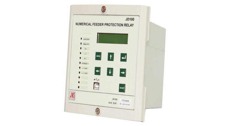 Time graded phase and earth fault protection in JD100