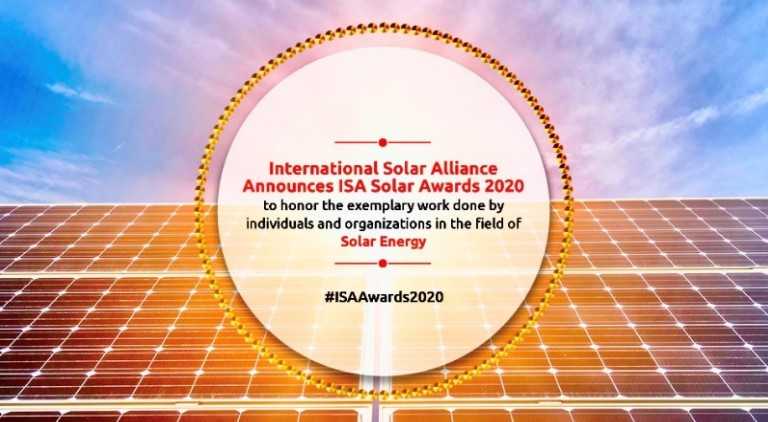 International Solar Alliance announces Solar Awards for 2020
