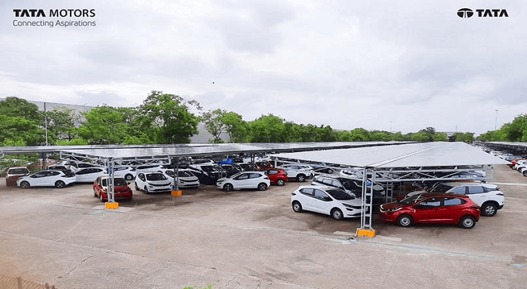 Tata Motors and Tata Power inaugurate solar carport at its car plant in Pune