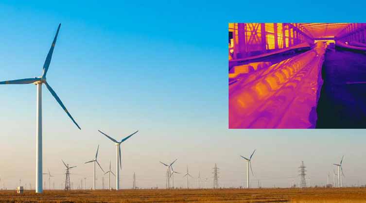 Constant status monitoring of wind power equipment operations with InfiRay