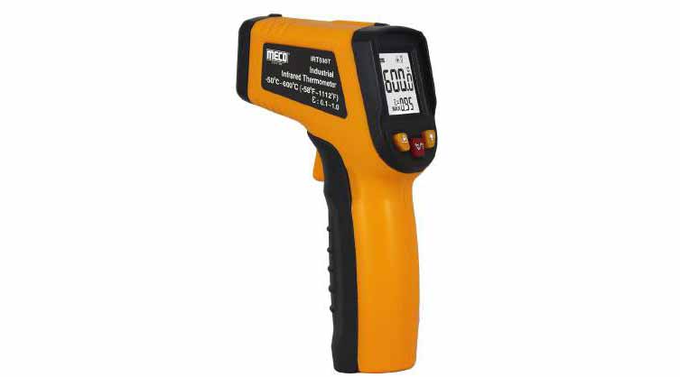 MECO industrial infrared thermometer with adjustable emissivity