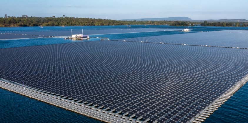 The 100 MW floating solar power project commissioned at NTPC, Telengana