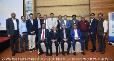 COSMA Board with Awardees, Mr. K.S. Bhadauria, Mr. Ramani Mani & Mr. Vijay Patil.