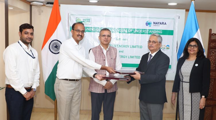 NTPC  signs MoU with Nayara Energy for green hydrogen