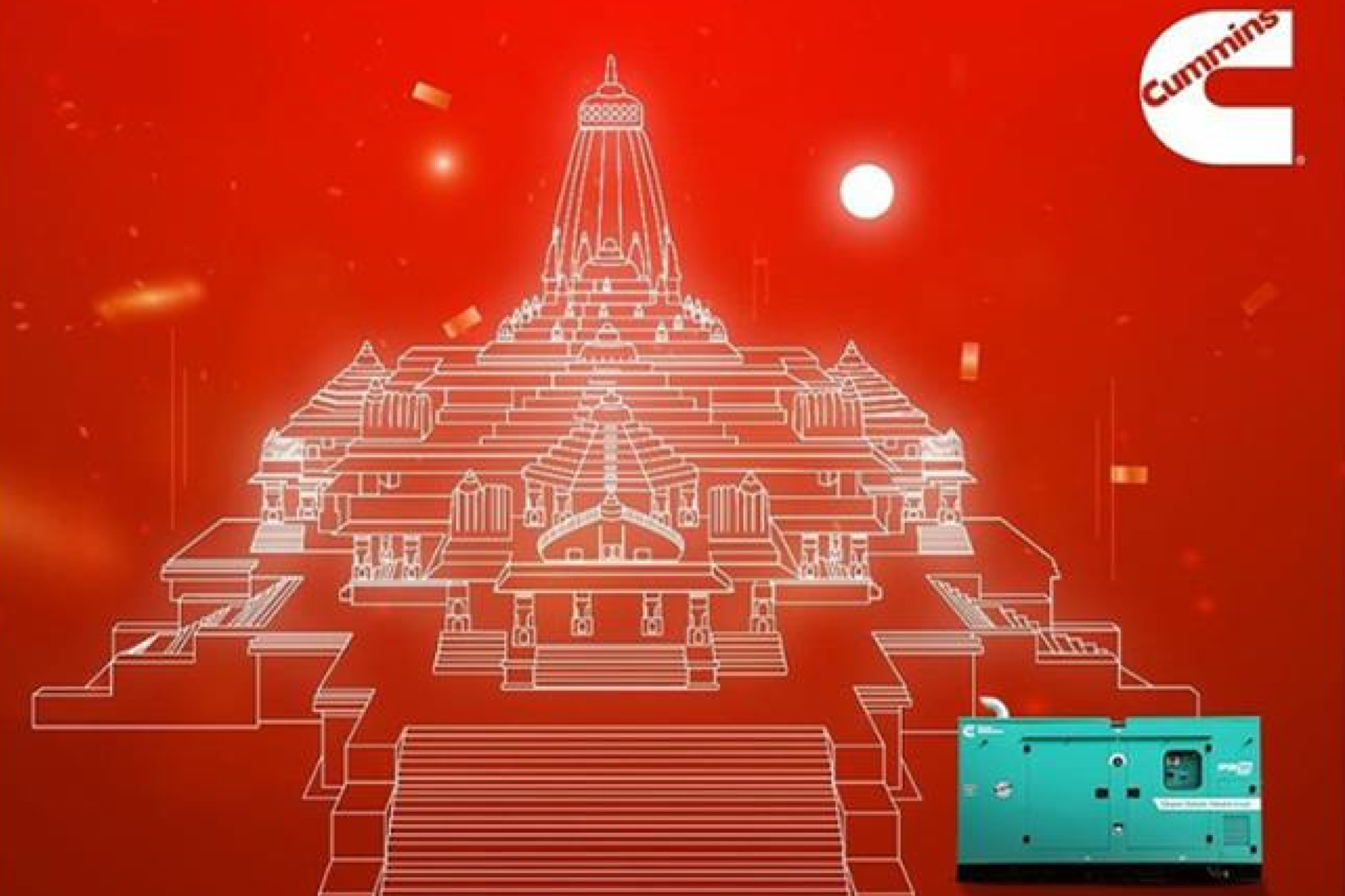 Cummins India brings environmentally friendly CPCB IV+ gensets to power iconic Ram Mandir 