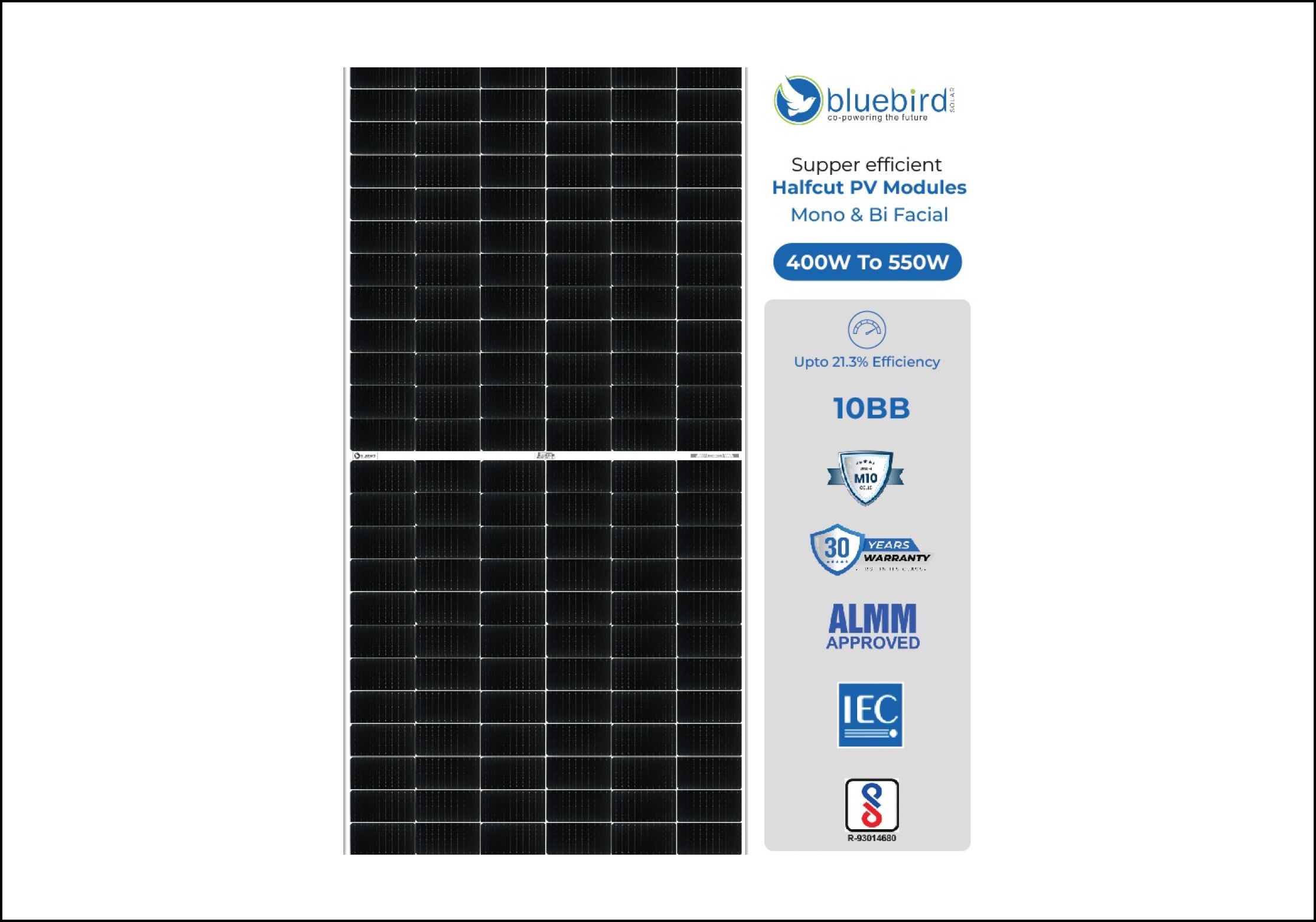Bluebird solar unveils M10 half-cut solar PV modules at Renewable Energy Expo in Chennai