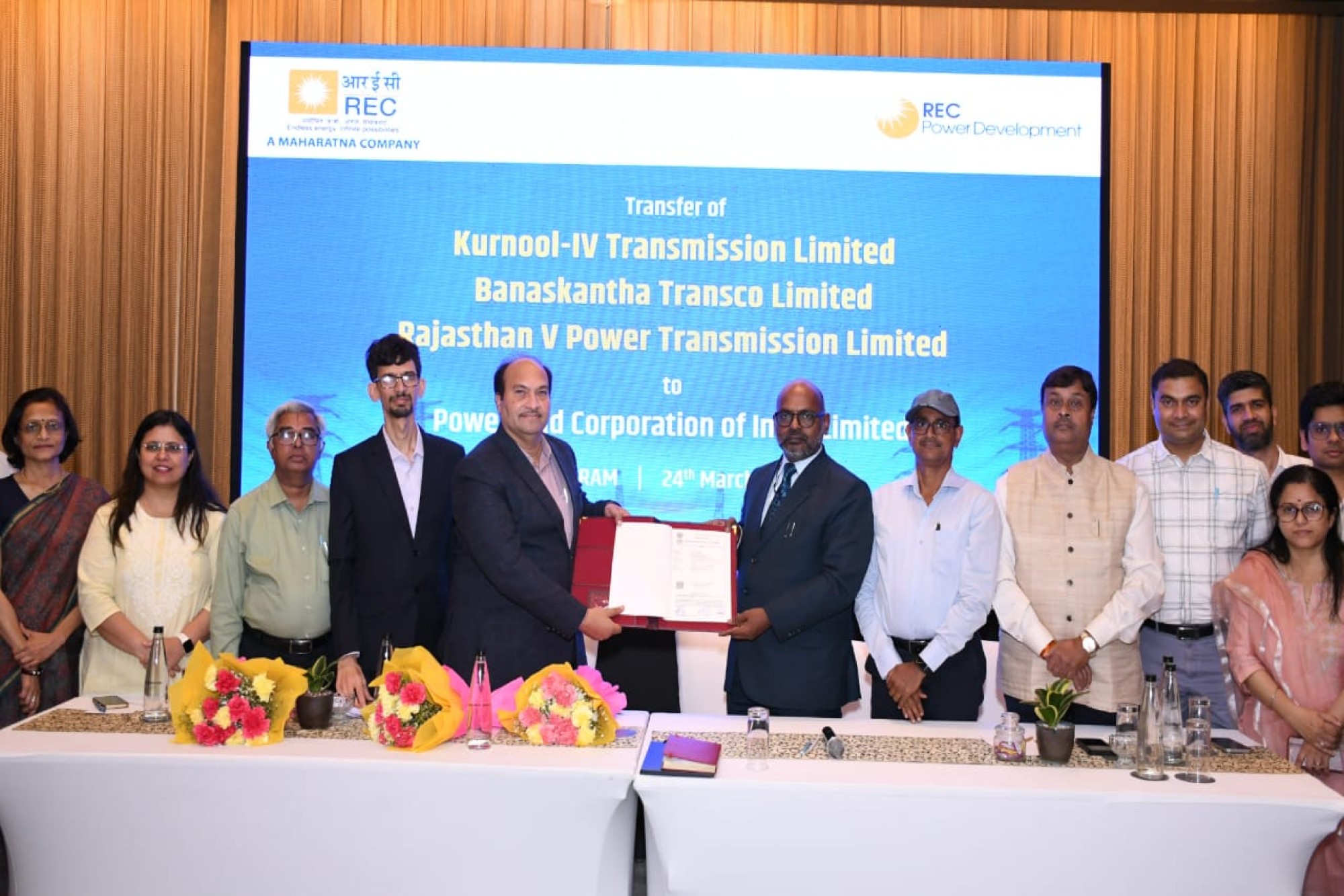 RECPDCL hands over three ISTS transmission SPVs to Power Grid Corporation of India