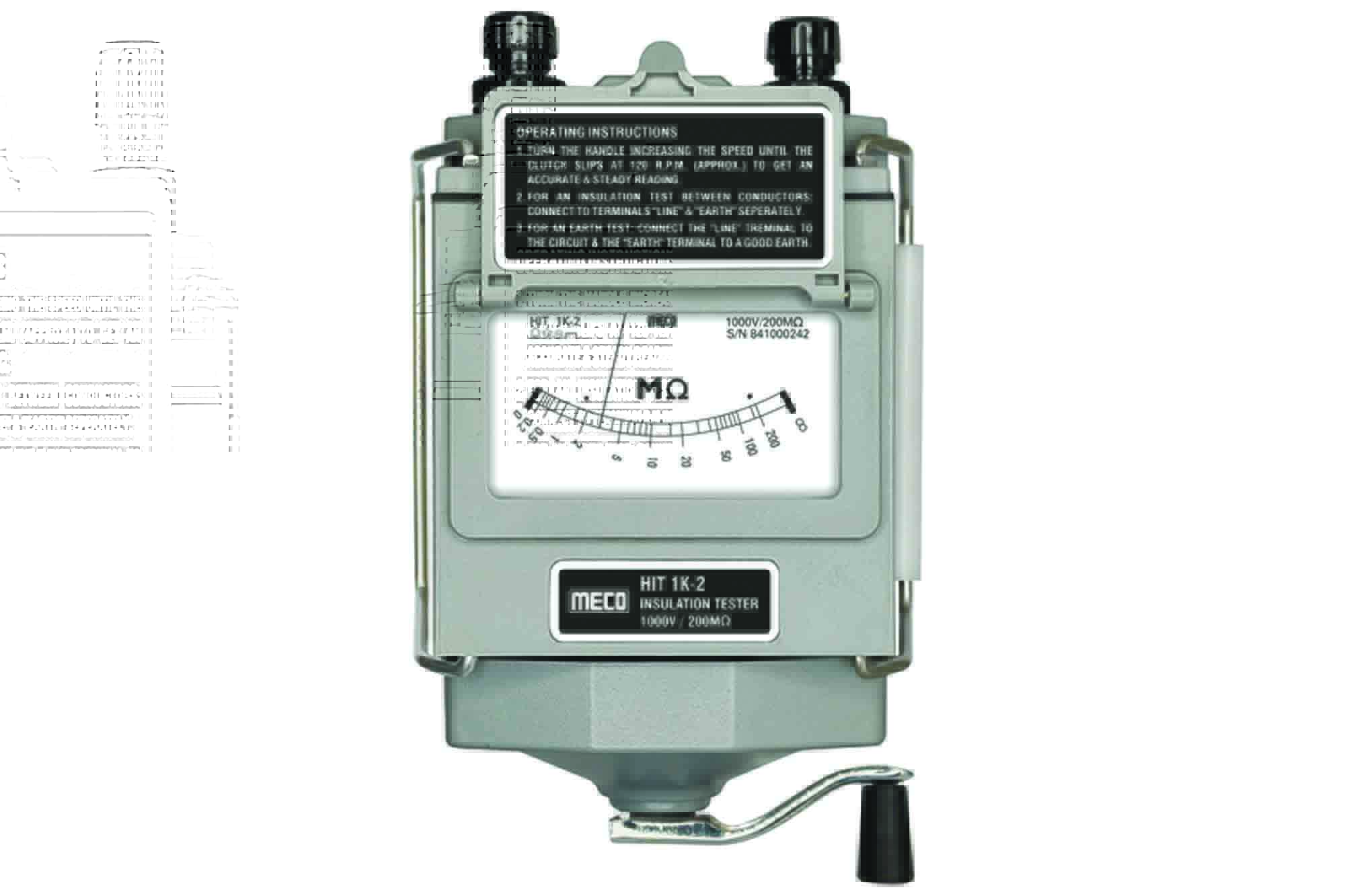 MECO unveils HIT Series accurate hand-cranked analog insulation testers 