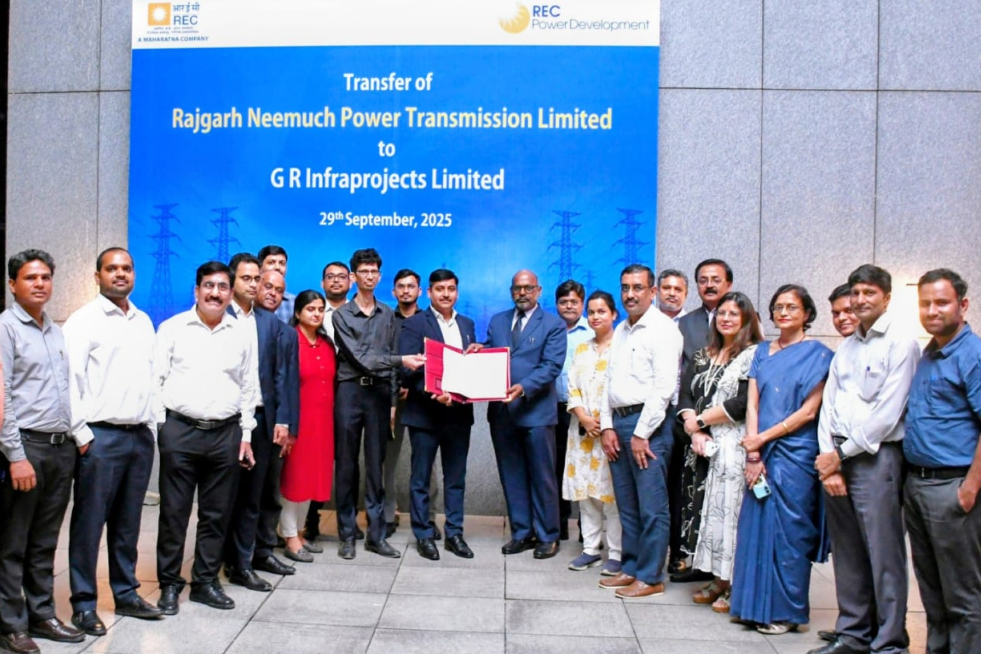 RECPDCL hands over transmission SPV to G R infraprojects