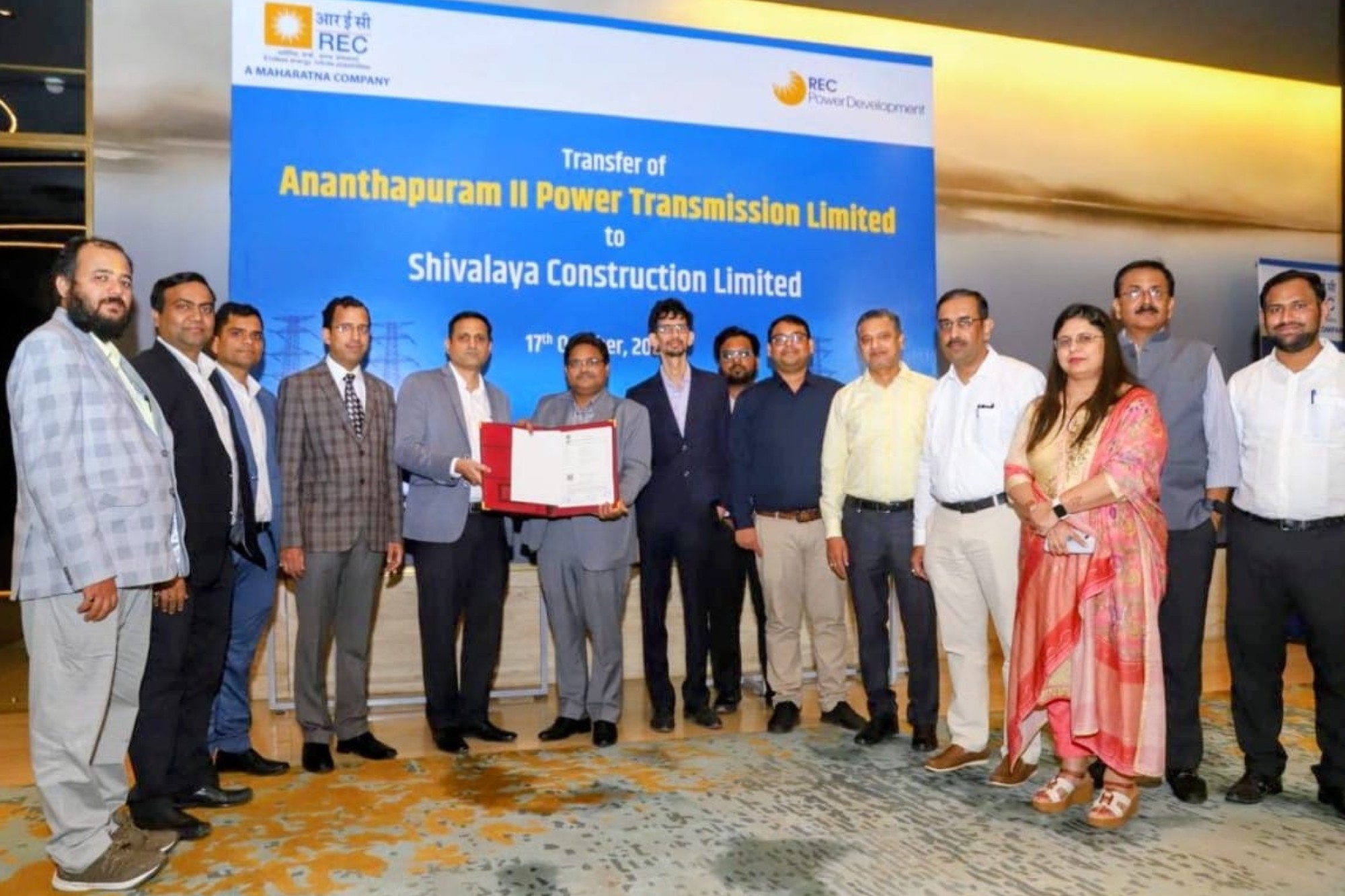 RECPDCL hands over SPV ISTS transmission project to Power Grid 